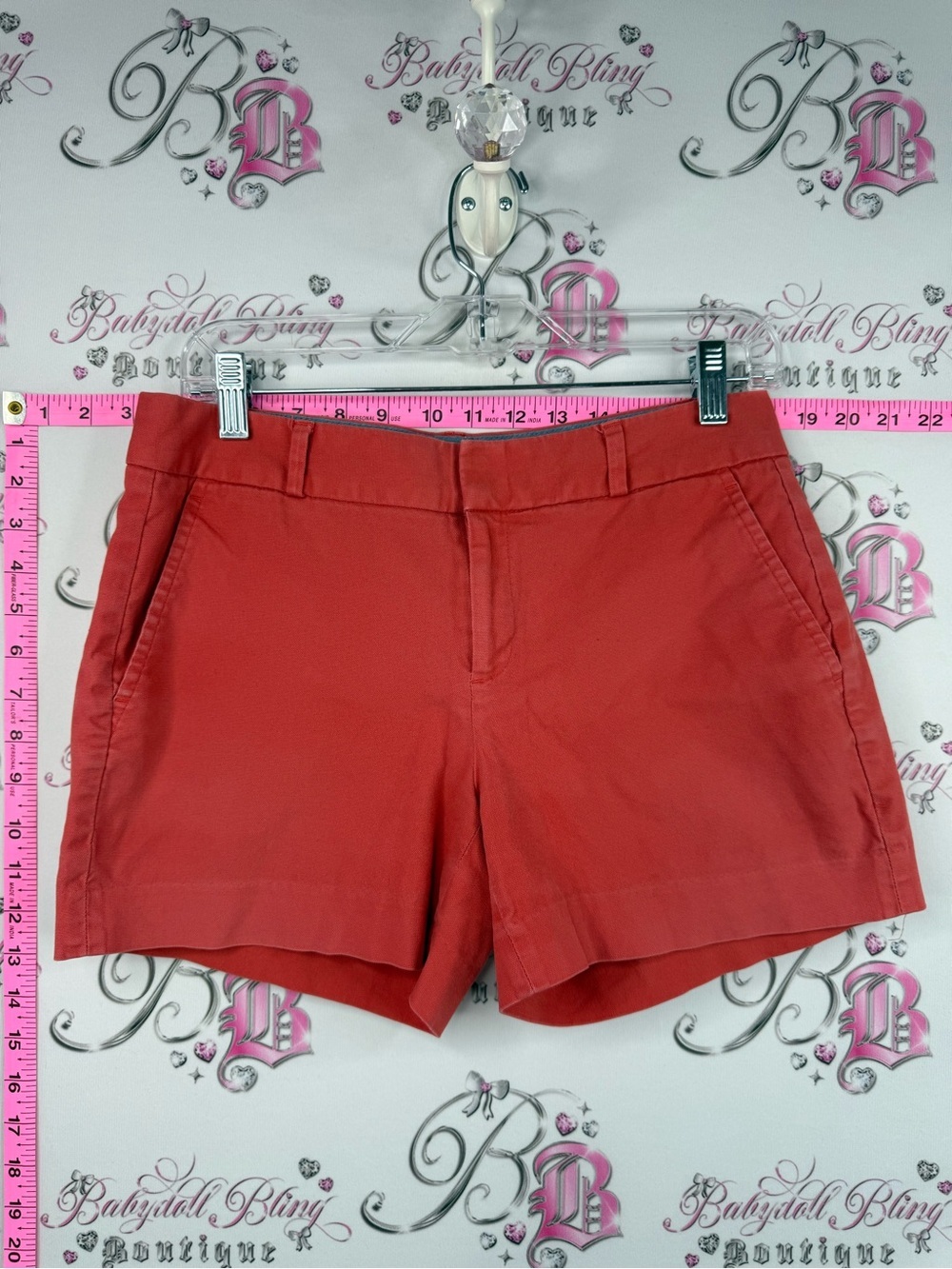 Banana Republic shorts Hampton fit Coral Red Chino Bermuda Shorts